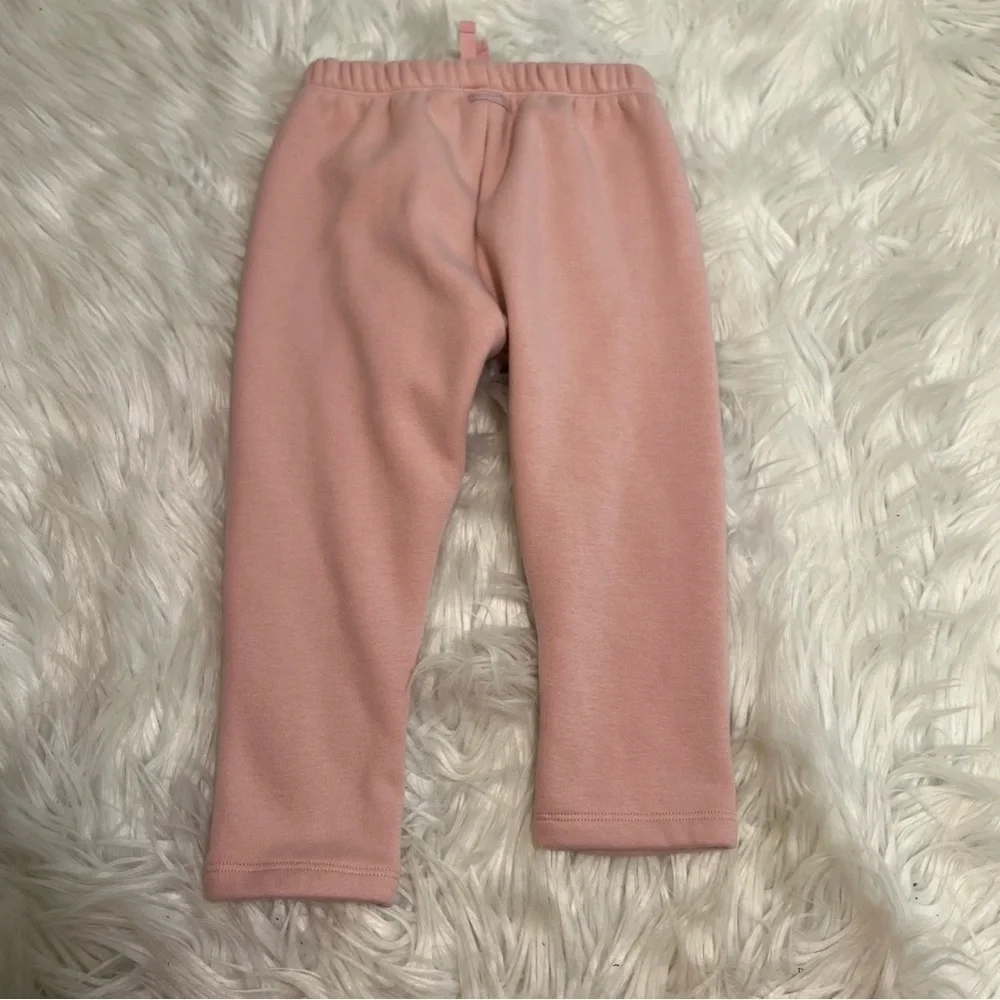 Baby Gap Girls Size 18-24 Months Sweatpants Light Pink Fleece Lined Drawstring